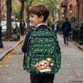 thumbnail image 6 of FUIALDOLG Hedgehog Math Print School Bag with Multi-Pocket, Breathable Lightweight 17" Bookbag for Travel Middle School, 6 of 9