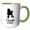 Green/White, variant on 3drose, Poodle Dog Dad, 11oz Magic Transforming Mug
