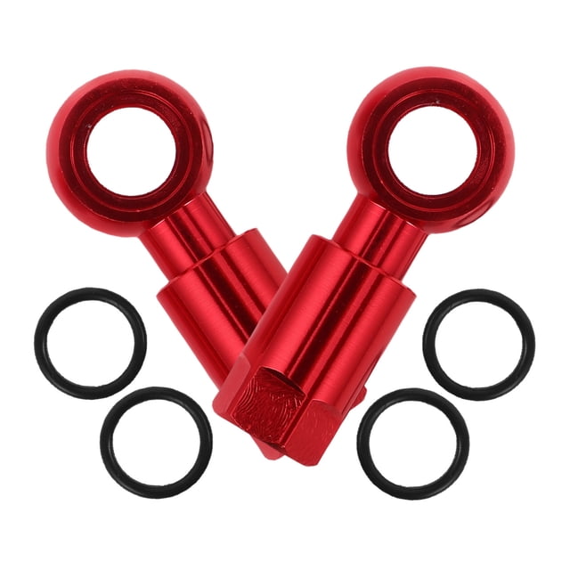 Raindrops Adaptateur de Durite de Frein à Disque de Vélo 2 Pcs Raccords à Connexion Rapide Rouge Matériau Haute Résistance