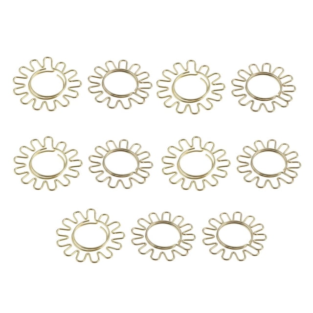 10 Unids Clips de papel BLESIY Colores Frescos en apariencia de Girasol Accesorios de Escritorio