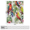 thumbnail image 4 of COMIO Palm Leaves Throw Blanket Parrots Plush Blanket for Kids Boys Girls Tropical Exotic Birds Sherpa Blanket Hibiscus Flowers Fuzzy Blanket for Sofa Bed Couch, Colorful Room Decor Baby, 4 of 6