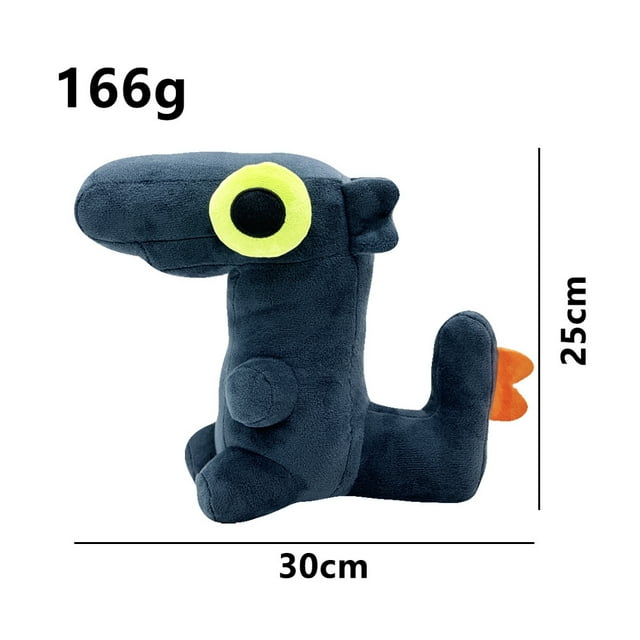 Nuevo producto transfronterizo, dragón danzante de felpa, dragón danzante, sin dientes, gris, ojos grandes, muñeco de peluche