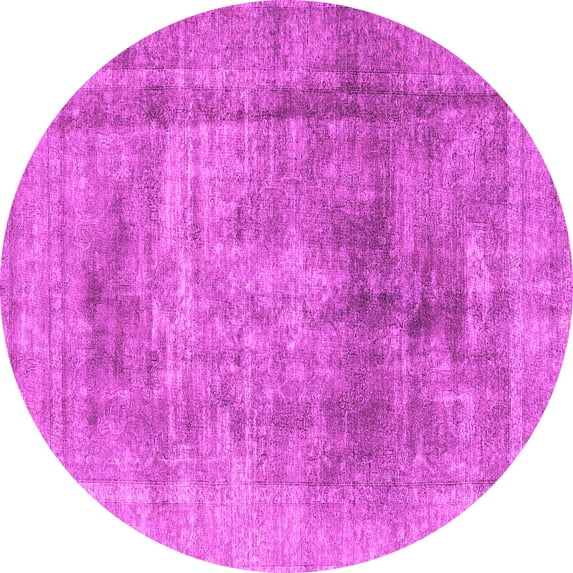 Ahgly Company Indoor Round Persian Pink Traditional Area Rugs, 7' Round