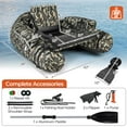 thumbnail image 2 of Infans Inflatable Float Tube w/ Fish Ruler Rod Holder Storage Pockets Flippers Paddle, 2 of 7