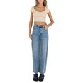 thumbnail image 2 of Coduop Women Slim Fit Basic Short Sleeve Crop Top Casual Solid Slim Fit T-Shirt, 2 of 5