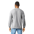 thumbnail image 3 of Gildan Ultra Cotton Men’s Long Sleeve Pocket T-Shirt, Casual Crewneck Tee, Sport Grey, 4XL, 3 of 5