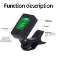 thumbnail image 3 of Teissuly Guitar Tuner Clip On LED Screen Electronic Digital Guitar Tuner Clip On Guitar Tuner Portable Bass Guitar Tuner Easy Reading Accurate Tuning Tuner, 3 of 9