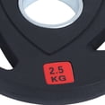 thumbnail image 4 of Environmental Protection Non-Slip Three Holes Hand Barbell Slice, Black Weight Lifting Piece, Fitness Equipment Gym For Exercise Home Sport Training 2.5KG, 4 of 8