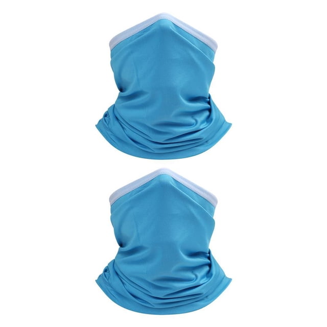 bedienty UV Resistant Head Scarf Warp Neck Cover Dustproof Mask Face Cover Drying Headscarf for Riding Cycling sky blue Fit head circumference: 54-58cm 2Set