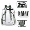 thumbnail image 4 of Trailmaker Heavy-Duty Clear Backpack, Green Trim, 4 of 10