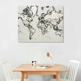 thumbnail image 2 of CMMY Sylvie Vintage World Map Framed Canvas Wall Art by The Creative Bunch Studio, Decorative Map Art for Wall, 2 of 4