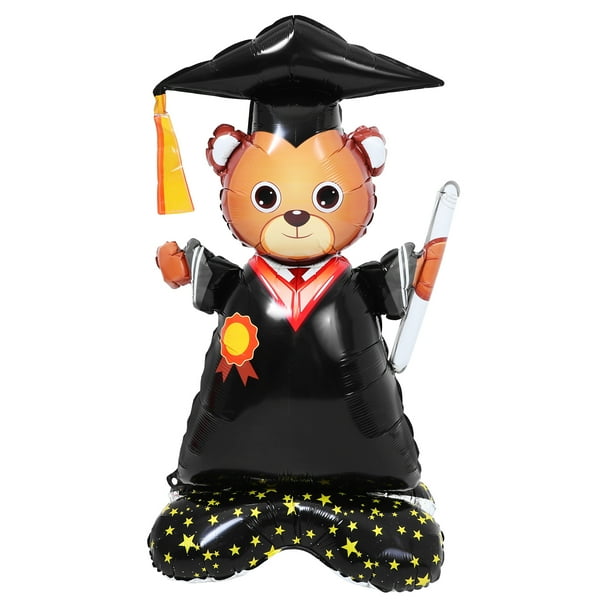KAKOWELY Globo de aluminio con forma de oso de graduación, decoración para fiesta de graduación