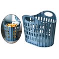 thumbnail image 4 of Cesta de vandería plegable, cesta de vandería , cesta de almacenamiento, organizador para ropa sucia, toals, juguetes, dormitorio, baño, Azul Macarena canasta de almacenamiento plegable, 4 of 8