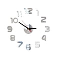 thumbnail image 2 of Agiferg DIY Wall Clock 3D Mirror Surface Sticker Home Office Decor Clock, 2 of 4