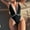 01 Black, variant on YueHuiYing One Piece SwimsuitPlunge Backless Color Block Swimsuits for Women High Cut Scrunch Butt Monokini Beach Pool