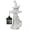 White, variant on BadPiggies Cracker Barrel Ghost Witch Messenger with LED Lantern Ghost Statue Ornament Halloween Decorations (Black)