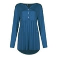 thumbnail image 4 of Plus Size Tops for Women Long Sleeve Fall Shirts Button Up Flowy V-Neck Loose Fit Shirts Clearance,L-4XL, 4 of 4