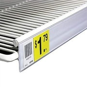 Refrigerator Double Wire Shelf Ticket & Label Holding UPC Data Channel Strip, Black, 5 Pack