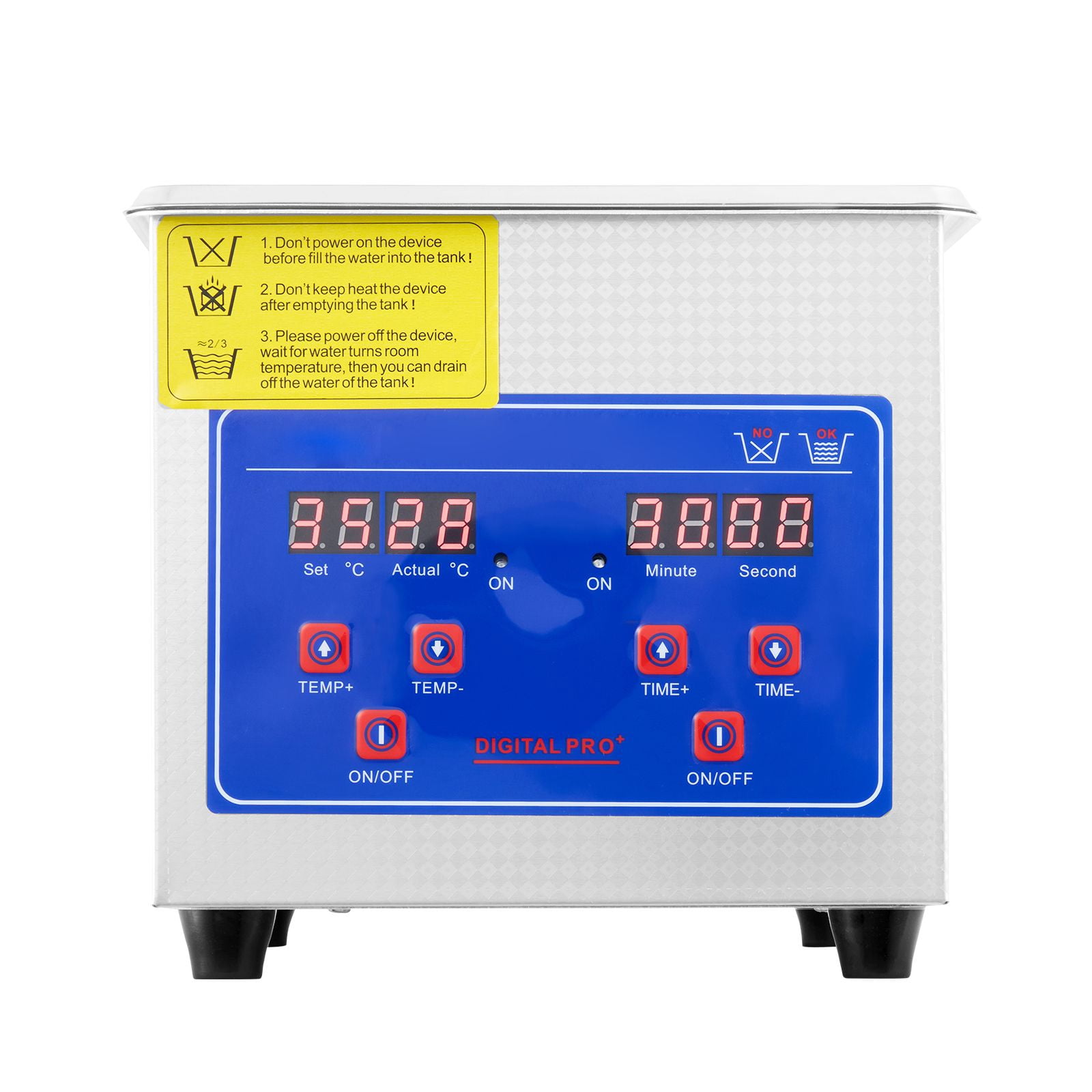 Professional Ultrasonic Cleaner, 0.3 L Ultrasonic Jewelry Cleaner with Digital Timer & Heater, Stainless Steel Industrial Sonic Cleaner 40kHz for Glasses, Watches, Rings, Small Parts