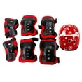 thumbnail image 1 of Fiudx Equipo de Protección Deportivo, Exterior de Plástico Abs y Acolchado de Esponja, Interior Suave y Cómodo, Correas Antideslizantes, Multideporte, Skateboarding, Patinaje En Línea, Scooter, Juego, 1 of 2