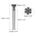 thumbnail image 2 of Uxcell 8mm Depth 20mm Cutting Dia 12mm Shank Carbide Tip 6 Flutes T-Slot Milling Cutter, 2 of 5