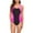 Hot Pink A, variant on QUNYINEY Tummy Control Women One Piece Swimsuits Colorblock Bathing Suit Slimming Cut Out Swimwear