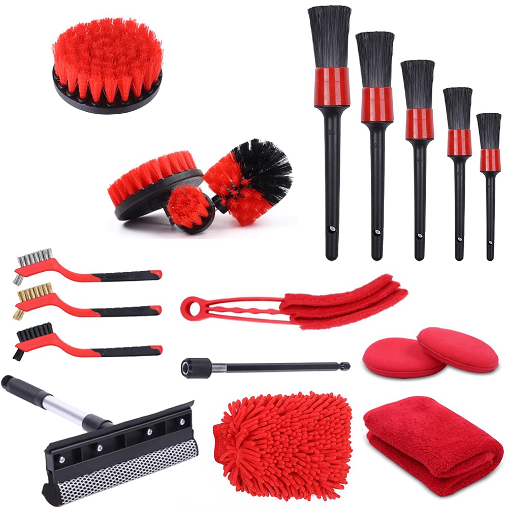 Car Cleaning Tools Kit, Auto Detailing Brush Set for Cleaning Wheels