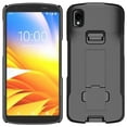 thumbnail image 3 of Case + Hand Strap Combo for Zebra TC22 TC27 Mobile Computer Scanner, Nakedcellphone Textured Slim Hard Shell Protector Cover with Kickstand - Black, 3 of 9