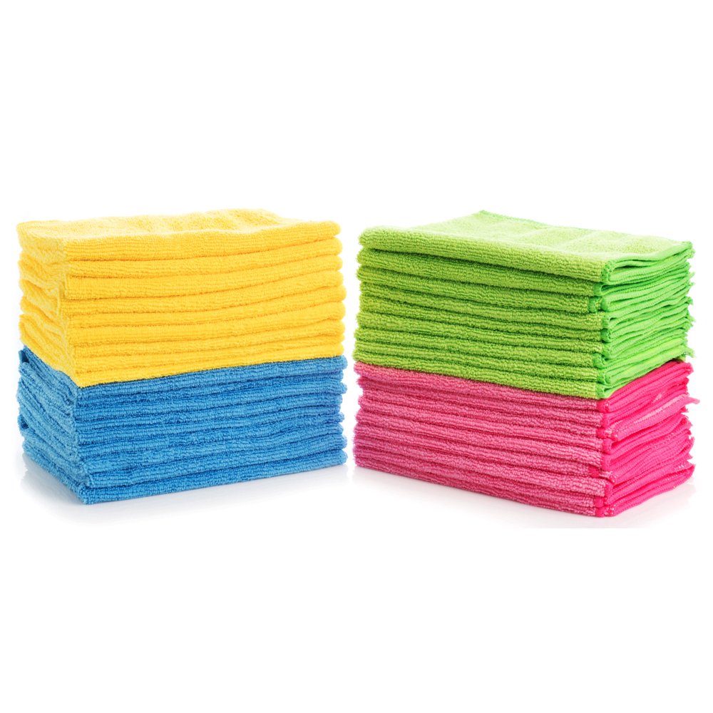 48pk Microfiber Towels 12" x 16"