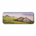 thumbnail image 1 of Rustic Computer Mouse Pad, Nature Wooden Houses in a Carpathian Mountains Ukraine Early Misty Morning Picture, Rectangle Non-Slip Rubber Mousepad Large, 31" x 12", Green Brown, by Ambesonne, 1 of 2