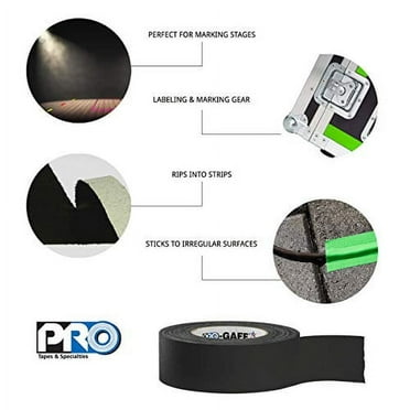 ProTapes Pro Gaff Premium Matte Cloth Gaffer's Tape With Rubber Adhesive, 11 mils Thick, 55 yds Length, 2" Width, Olive Drab (Pack of 1)