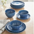 thumbnail image 5 of The Pioneer Woman Colette 12-Piece Stoneware Dinnerware Set, Blue, 5 of 11