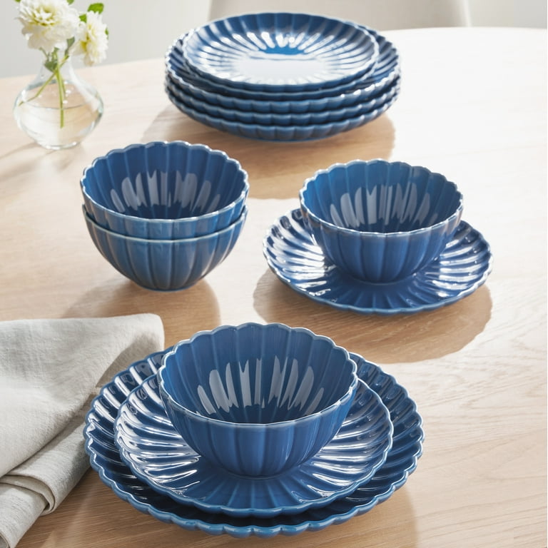 Free Shipping! The Pioneer Woman Colette 12-Piece Blue Stoneware