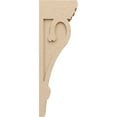 thumbnail image 3 of 5"W x 10"D x 30"H Thin Mayflower Rough Cedar Woodgrain TimberThane Corbel, Primed Tan, 3 of 6