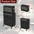 thumbnail image 2 of Tool Chest,5-Drawer Heavy Duty Rolling Tool Chest with Detachable Toolbox Steel Tool Storage Cabinet Sliding Drawers Lockable Wheels for Garage Workshop Mechanic Tools Organization Black, 2 of 6