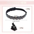 thumbnail image 2 of Uxcell 2 Pairs High Heels Shoe Straps, Rhinestone Elastic Shoe Straps Heels Detachable Ankle Straps Replacement Shoelace Crystal for Women Loose Slippers Sandals, Negro + Plateado degradado, 2 of 7