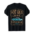 thumbnail image 2 of Graphic T-Shirt Camiseta Hombre1pc Vintage Classic Car Graphic T-Shirt, 100% Cotton Crew Neck Tee, Mature Style Geometric Pattern, Regular Fit, Medium Stretch Knit Fabric, All-Season Unisex Black Sh, 2 of 8