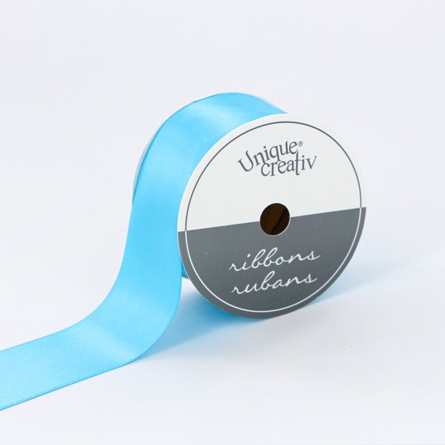 UNIQUE CREATIV Satin Ribbon 38 mm (1.5 in) × 3.65 m (1½ in × 4 yd), Turquoise, 3.66 m (12 ft)
