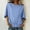 A263 Blue, variant on Xdegoge Short Batwing Sleeve Blouses for Women Cotton Linen Round Neck Summer Tops Casual Elastic Waist Relaxed Fit Shirts Lightweight Breathable Boho Style Tunic Tops for Women