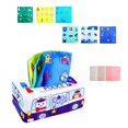 thumbnail image 4 of Caja de pañuelos de papel, juguetes educativos sensoriales para el desarrollo de la motricidad fina, 8 bufandas de colores para bebés de 6 meses. Coche de policía, 4 of 9