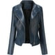 thumbnail image 1 of Chaqueta de cuero para mujer Chaqueta corta de motociclista Chaqueta de cuero con cremallera y cuello de solapa Chaqueta de transición Chaqueta corta (XXL), 1 of 4