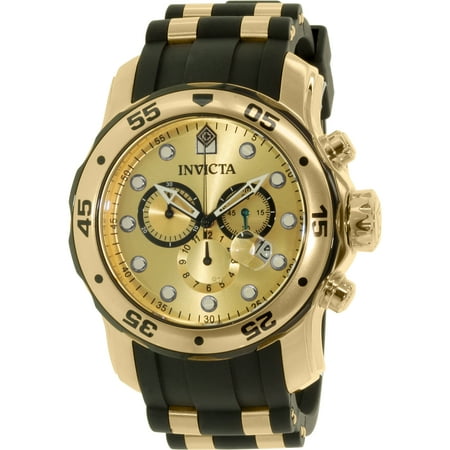 Invicta Men's Pro Diver 17885 Black Rubber Swiss Parts Chronograph Dress Watch