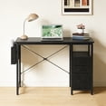 thumbnail image 4 of EDX 40 Inch Computer Desk with 3 Drawers, Writing Desk with Side Storage Pocket, for Home Office, Bedroom , Black, 4 of 7