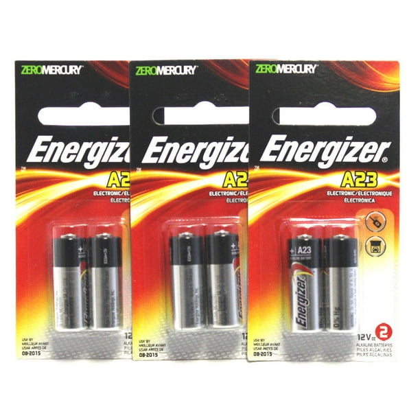 Energizer A23 12V Batteries 3 Packs of 2 = 6 batteries (A23BPZ2