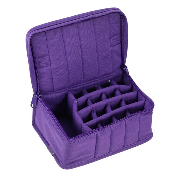 Vocoste Nail Polish Bag Nail Polish Carrying Case Holds 17 Bottles Nail Polish Purple