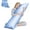 Light Blue, variant on Body Pillow with Satin Pillowcase, Cooling Body Pillow for Adults, Removable Cover, Black (20"x54")