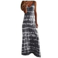 thumbnail image 2 of Aloohaidyvio Maxi Dresses for Women 2024,Womens Fashion Holiday Summer Sleevess Stripe Printed V Neck Casual Long Maxi Dress, 2 of 5