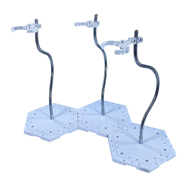 3 soportes para exhibición de muñecas, exhibición de figuras de acción, soporte para figuras de muñecas a escala 1/6 Blanco