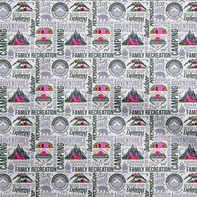 oneOone Cotton Silk Coin Gray Fabric Camping Sewing Craft Projects Fabric Prints By Yard 42 Inch Wide