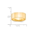 thumbnail image 3 of 14k Yellow Gold 8mm Men's Flat Plain Classic Wedding Band Ring Size 10, 3 of 4